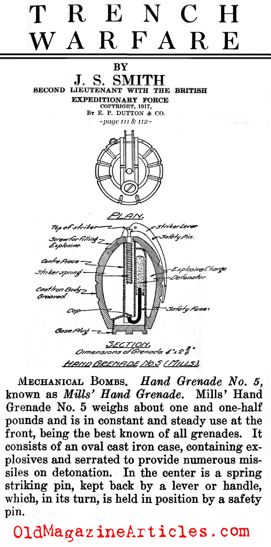 The Mills Bomb (Trench Warfare, 1917)